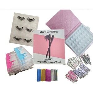 Lash Tech Starter Kit 300 Mascara Wands 39 Applicators Cases Eyelash Bundle